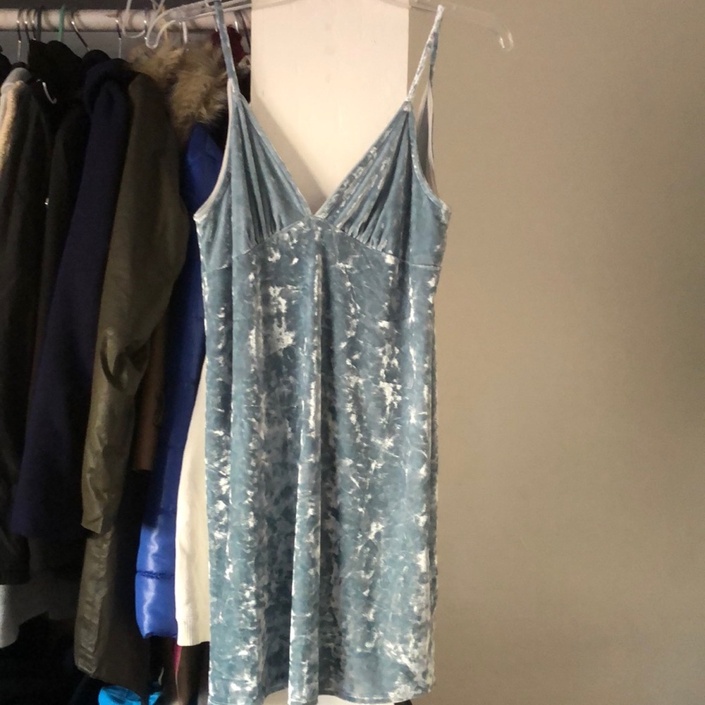 Velvet slip dress